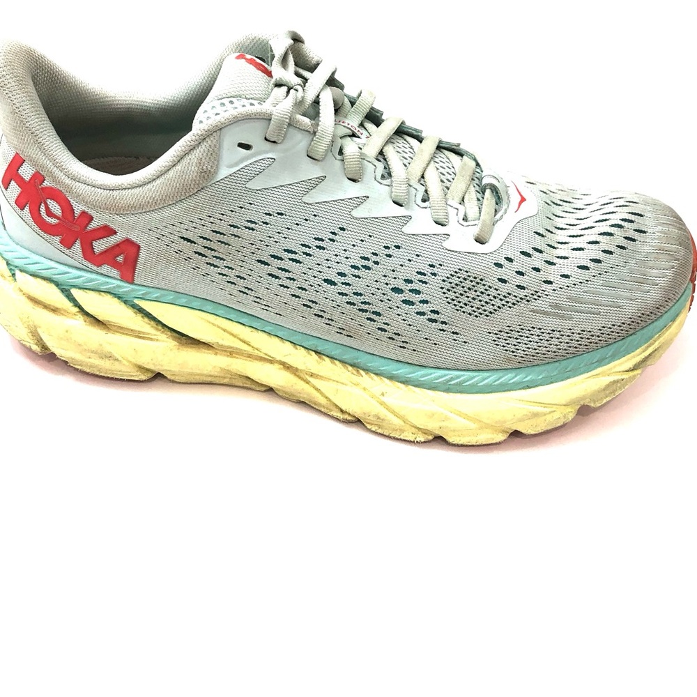 Hoka Clifton 7  Athletic Shoes Cushioning Running Walking Morning Mist Size 9.5